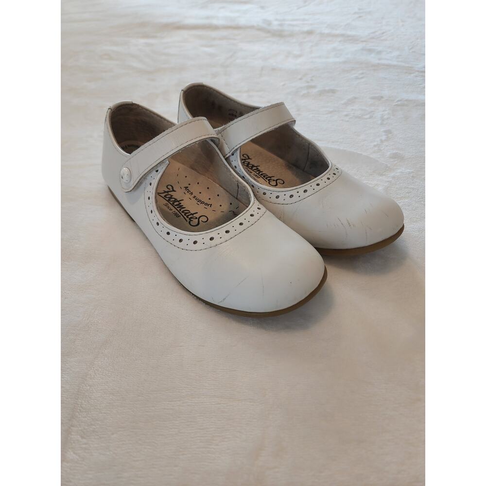 Footmates Girls White 'Emma' Dress Shoes Sz 1.5